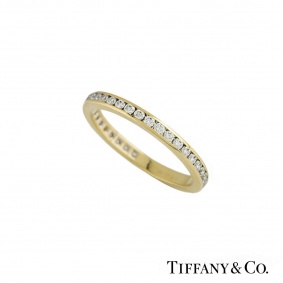 Tiffany & Co 18k Yellow Gold Diamond Full Eternity Ring
